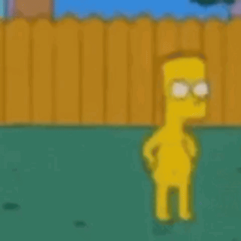 Bart Simpson at Wooden Fence