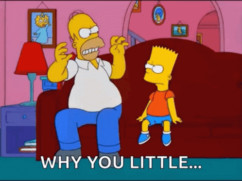 Bart Simpson Attacked By Hand GIF