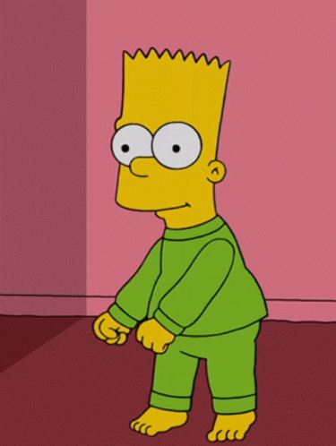 Bart Simpson Barefoot in Green Sweater