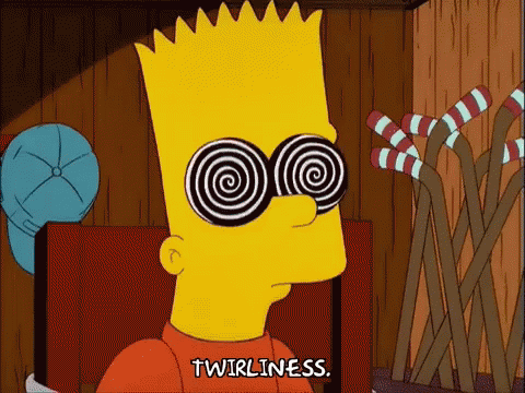 Bart Simpson Big Eye Spiral Illusion GIF