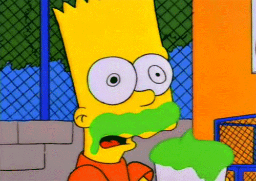 Bart Simpson Brain Freeze GIF