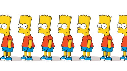Bart Simpson Characters in a Row