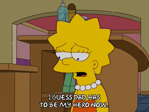 Bart Simpson Dad My Hero GIF