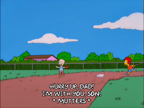 Bart Simpson Dragging Homer Simpson GIF