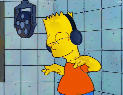 Bart Simpson Feeling The Music GIF
