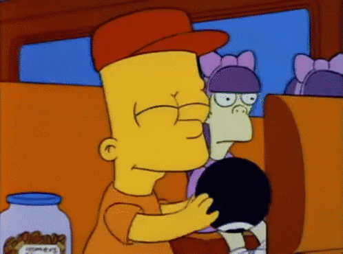 Bart Simpson From The Simpsons Is Holding A Ball GIF