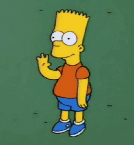 Bart Simpson Giving Peace Sign