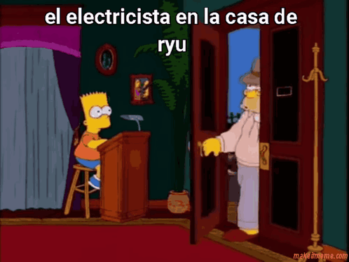 Bart Simpson Giving Speech El Electricista En La Casa De Ryu GIF