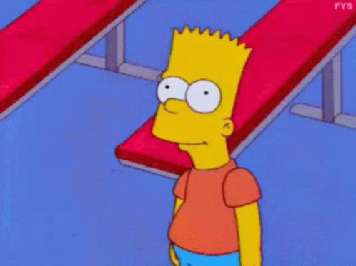 Bart Simpson Giving Thumbs Up in Gym