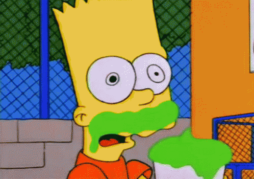Bart Simpson Holding Bucket of Green Slime