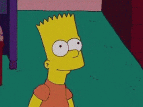 Bart Simpson Holding Cake That Says At Least You Tried