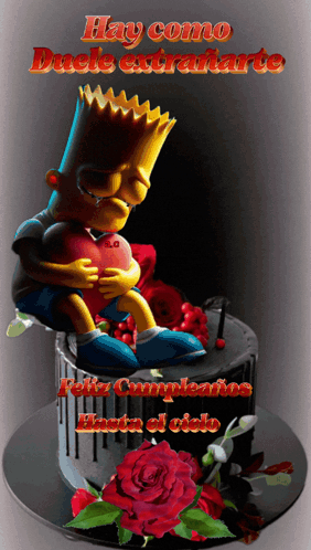 Bart Simpson Holding Heart Hay Como Duele Extrañarte