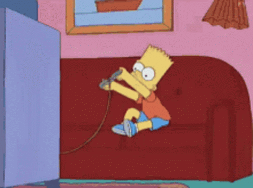 Bart Simpson Holding Microphone