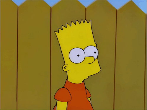 Bart Simpson Holding Sign Saying Yipes