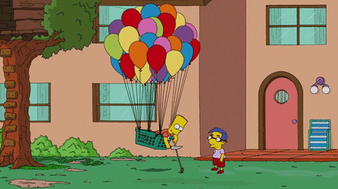 Bart Simpson Hot Air Balloon GIF