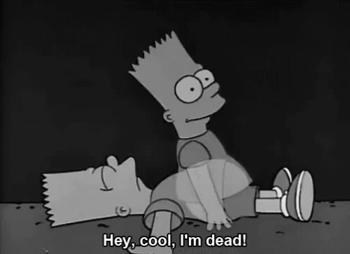 Bart Simpson Im Dead GIF