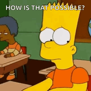 Bart Simpson In Classroom With Crown Asking How Is That Possible GIF