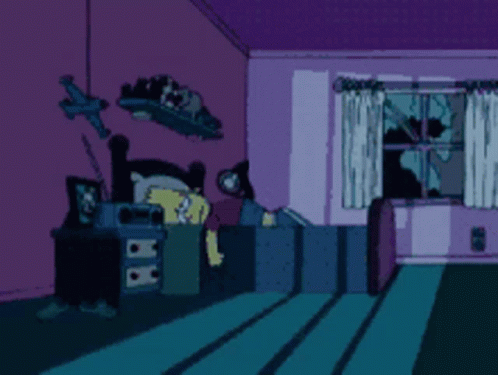 Bart Simpson Laying in Bed
