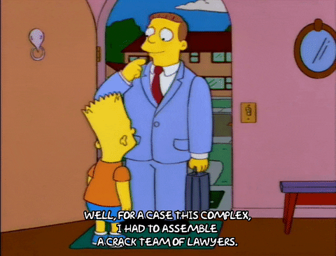 Bart Simpson Lionel Hutz Assemble Team Of Lawyers GIF