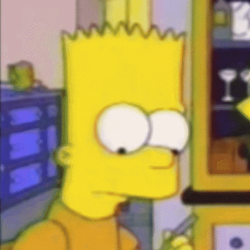 Bart Simpson Looking