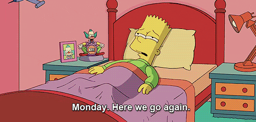Bart Simpson Monday GIF