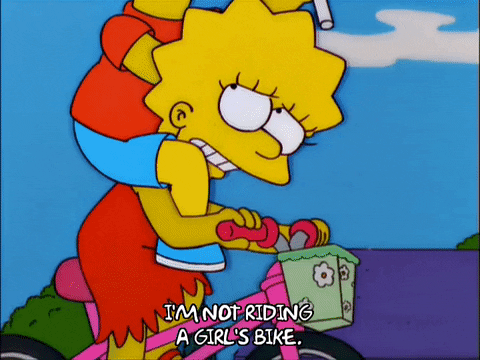 Bart Simpson Not Riding Bike Of A Girl GIF