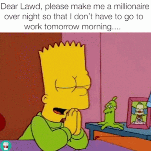 Bart Simpson Praying Funny Meme GIF