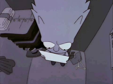 Bart Simpson Reading Paper