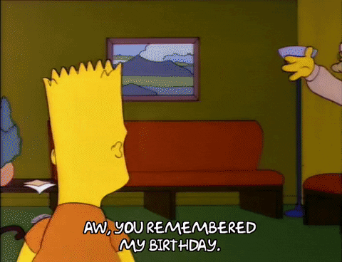 Bart Simpson Remember Grandpa Simpson Birthday GIF