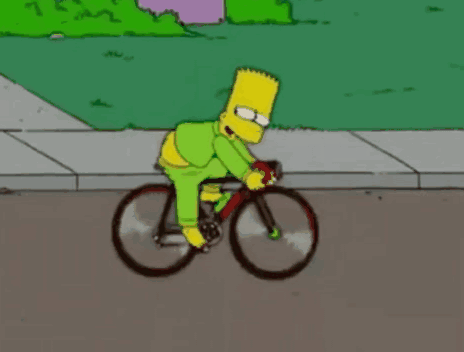 Bart Simpson Riding a Bike