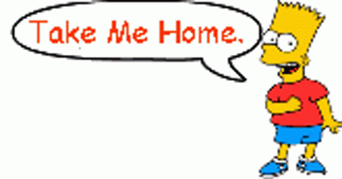 Bart Simpson Saying Take Me Home