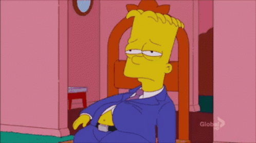 Bart Simpson Sitting with Beer