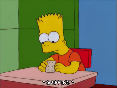 Bart Simpson Sniffing Around GIF