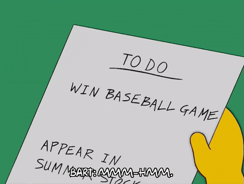 Bart Simpson To-do Checklist GIF