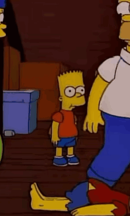 Bart Simpson With Plate Of Food And Glass Of Milk GIF