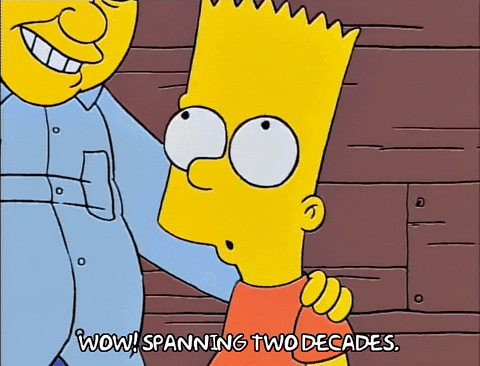 Bart Simpsons Talking Wow Decades GIF