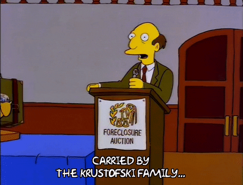 Bart The Fink As Gibberish Auctioneer GIF