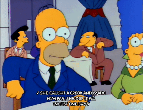 Bart Walks Away While His Ear Plugs GIF