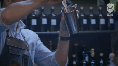 Bartender Cool Pouring Drinks On Glass GIF
