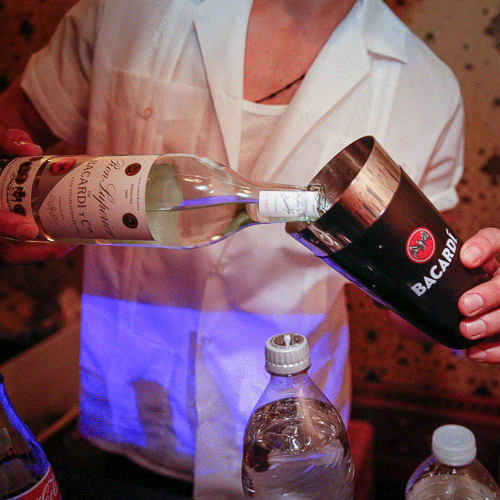 Bartender Mixing Bacardi Drinks GIF