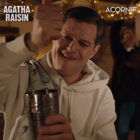 Bartender On Agatha Raisin Squeezing Lemon GIF
