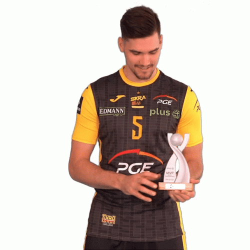Bartłomiej Janus Holding The Mvp Trophy GIF