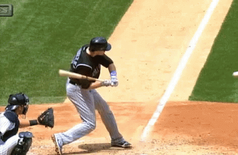 Baseball Bat Hit Pitch GIF