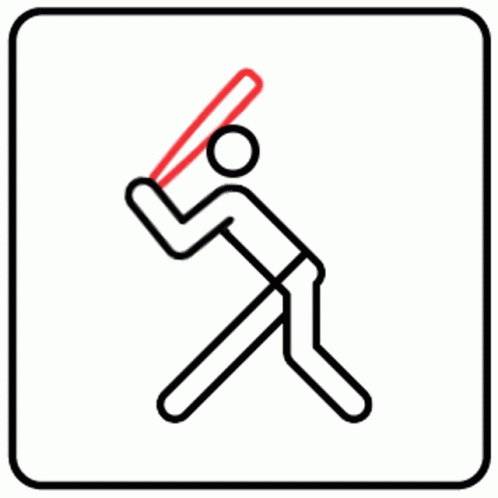 Baseball Bat Hitter Signage GIF