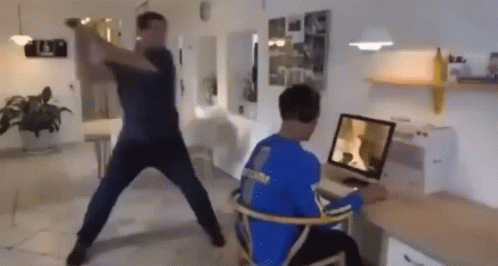 Baseball Bat Hitting Gamer GIF