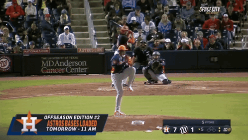 Baseball Game at Astros Bases Loaded