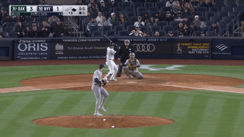 Baseball Game Between Oak and NY