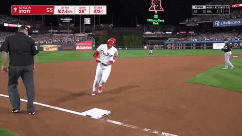 Baseball Game Between Phillies And Angels GIF
