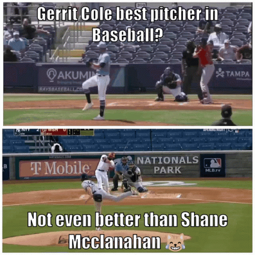 Baseball Game Gerrit Cole Best Pitcher in Baseball Not Even Better Than Shane Mcclanah