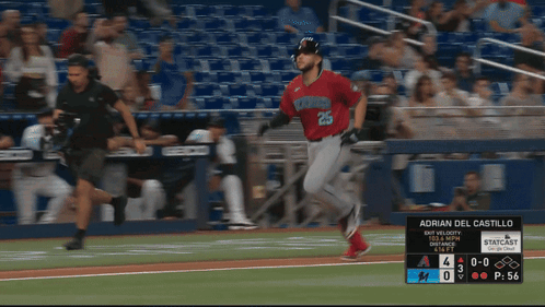 Baseball Game In Front Of Geico Ad GIF